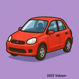 Car with steering wheel