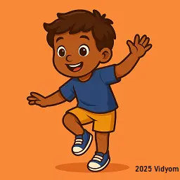 Child hopping on one foot