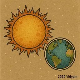 yes or no questions for kids lesson 6: Sun and Earth size comparison