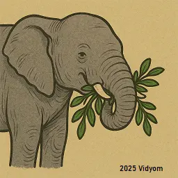 yes or no questions for kids lesson 6: Elephant eating plants