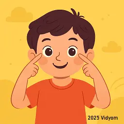 yes or no questions for kids lesson 7: child pointing to eyes