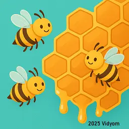 yes or no questions for kids lesson 7: bees making honey near honeycomb