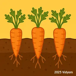 yes or no questions for kids lesson 8: Carrots growing underground in soil