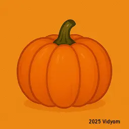 Orange pumpkin on a table