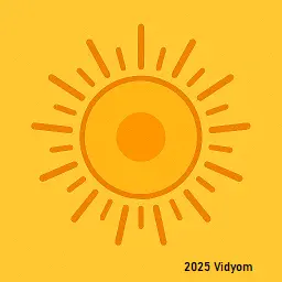 Bright sun symbolized as a star