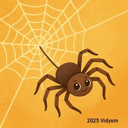 Spider spinning a web