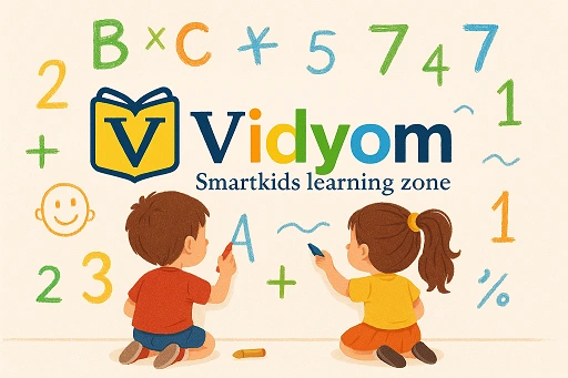 Vidyom brand graphic for kids education