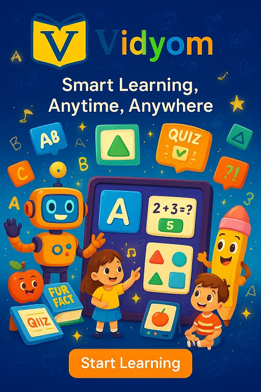 Interactive Lessons for Kids – Vidyom kids learning app