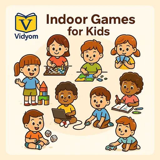 Indoor Games for Kids – Learn about Chess, Puzzle, and Building Blocks with Pictures – Vidyom Kids Learning App