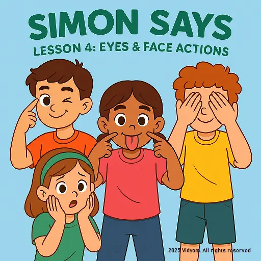 Simon Says eye and face actions for kids