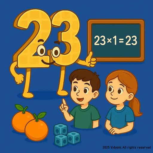 table of 23 for kids – 23× table with friendly digits and prime-pattern hints