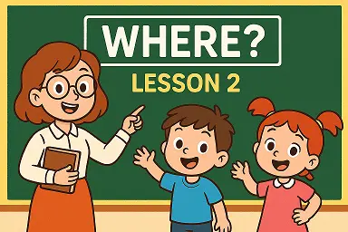 where questions for preschoolers with cute kids answering wh questions about places