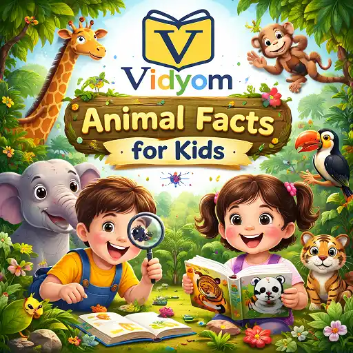 animal facts for kids hero image with real children exploring jungle animals and wildlife
