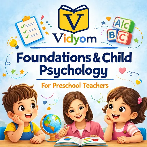 child psychology for preschool teachers hero image with teacher guiding preschool children