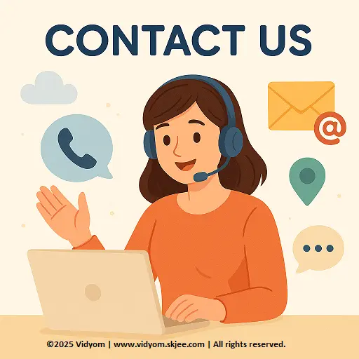 Contact Us – get help and support from the Vidyom kids learning platform