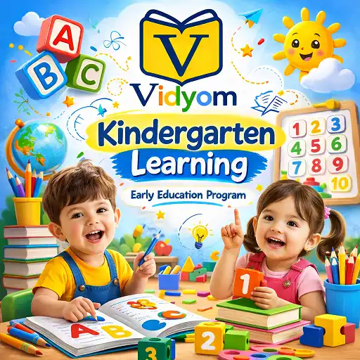 kindergarten learning hero image with real kids studying alphabet numbers and early education activities
