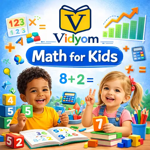 math for kids hero image with real children learning numbers counting and simple addition activities