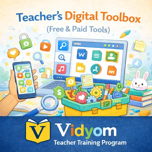 teachers digital toolbox showing laptop and mobile with educational apps and digital teaching tools