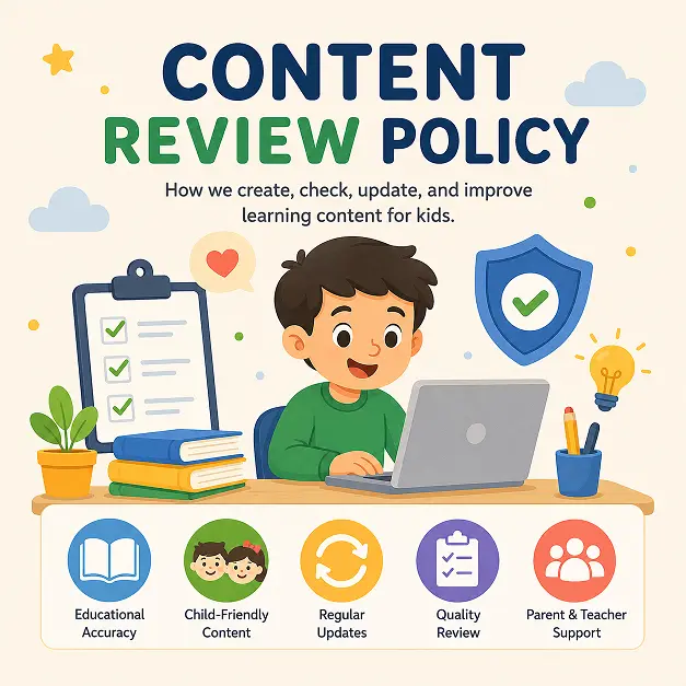 Content review policy for VIDYOM Kids Learning